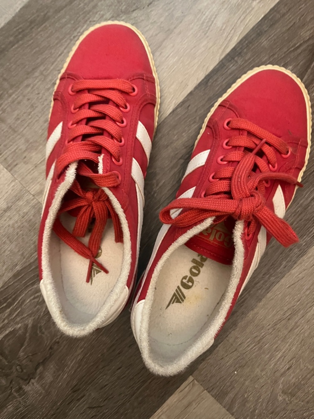 Gola Women's Canvas Sneaker in Coral and Cream - Picture 2 of 4